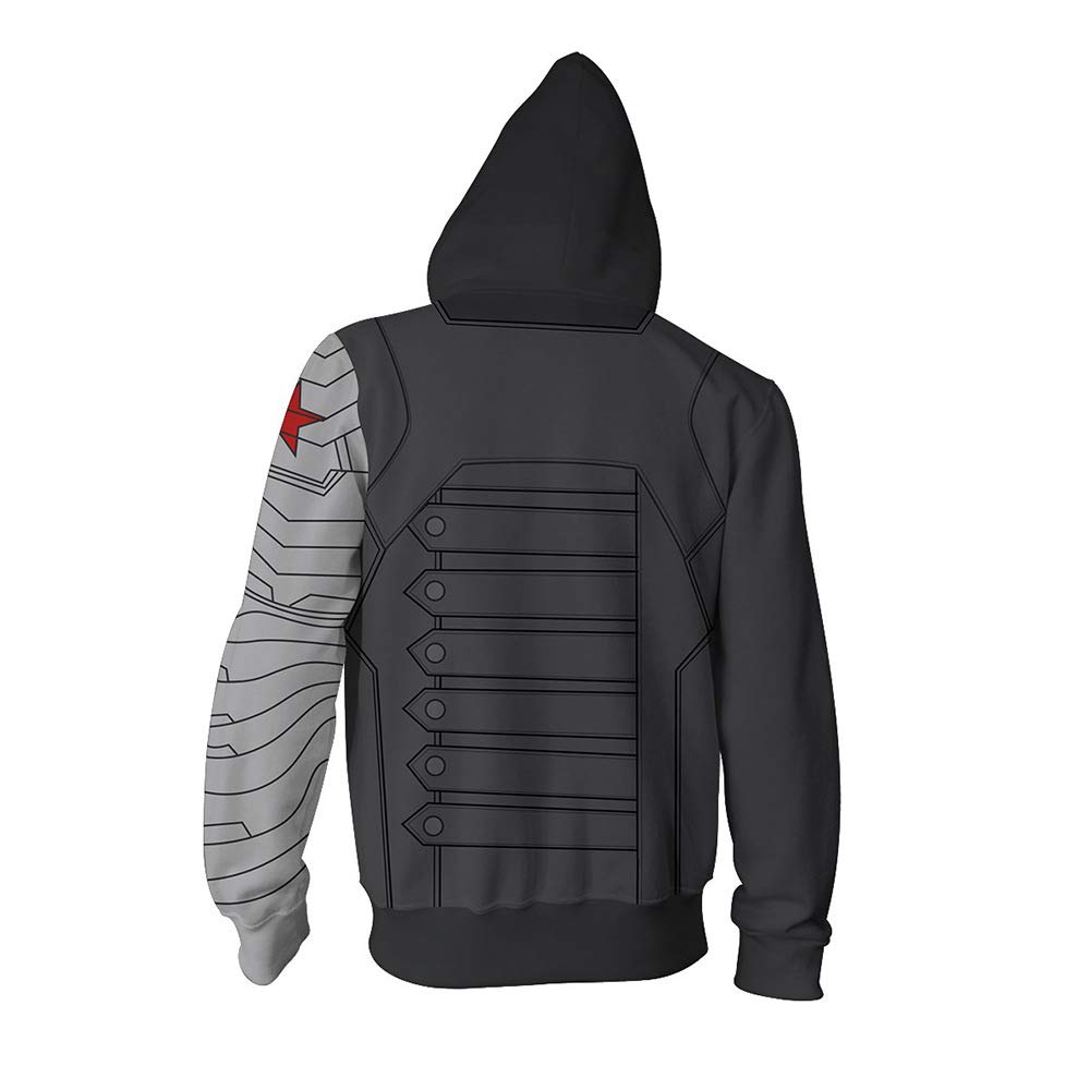 Amazon.com: Xinxin Winter Soldiers Anime 3D Cosplay Cardigan